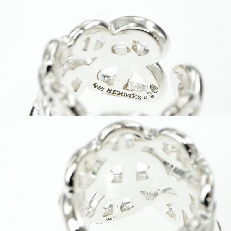 Hermes Ring Chaine D'ancre GM 46 Silver