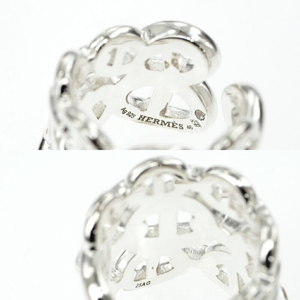 Hermes Ring Chaine D'ancre GM 46 Silver