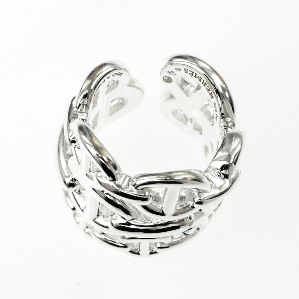 Hermes Ring Chaine D'ancre GM 46 Silver