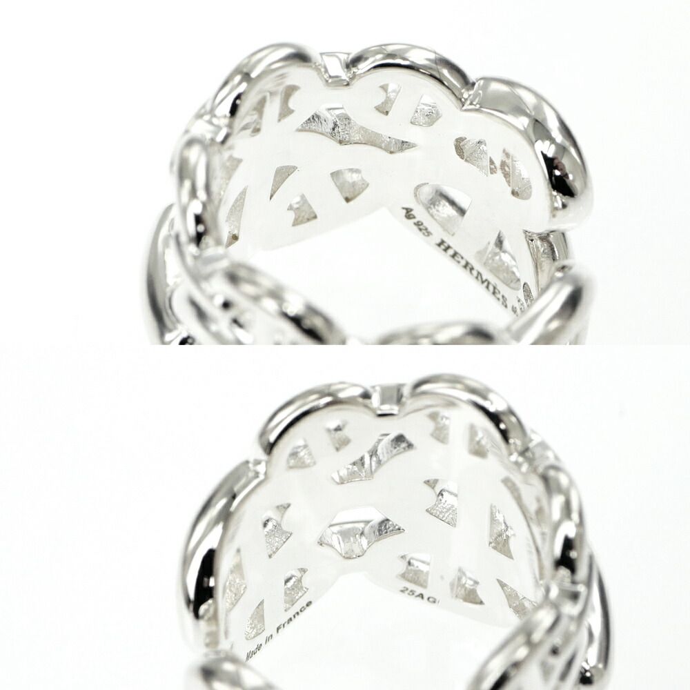 Hermes Ring Chaine D'ancre GM 46 Silver