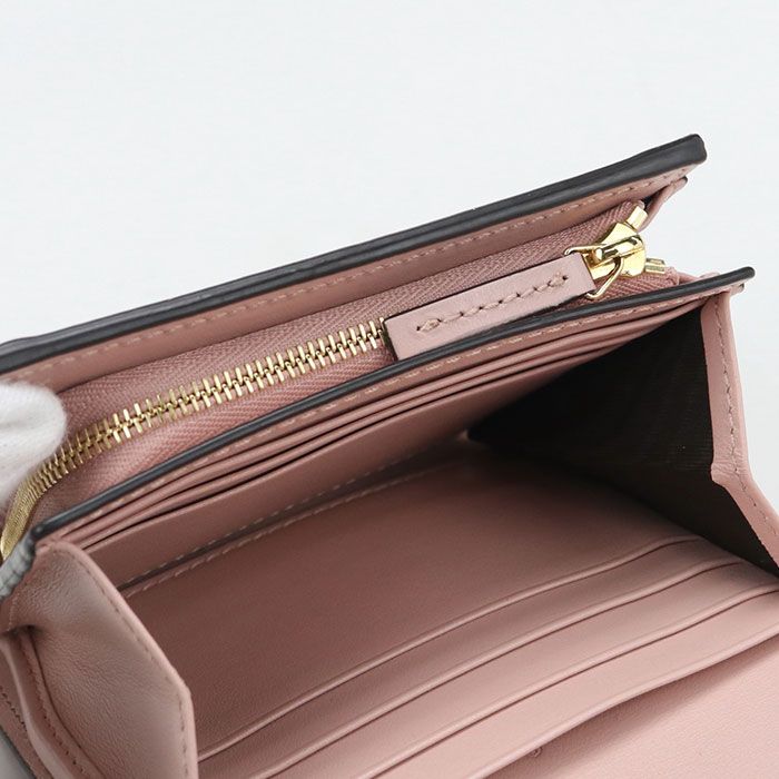 Gucci Card Case Wallet GG Matelasse Bifold with Coin Purse Leather