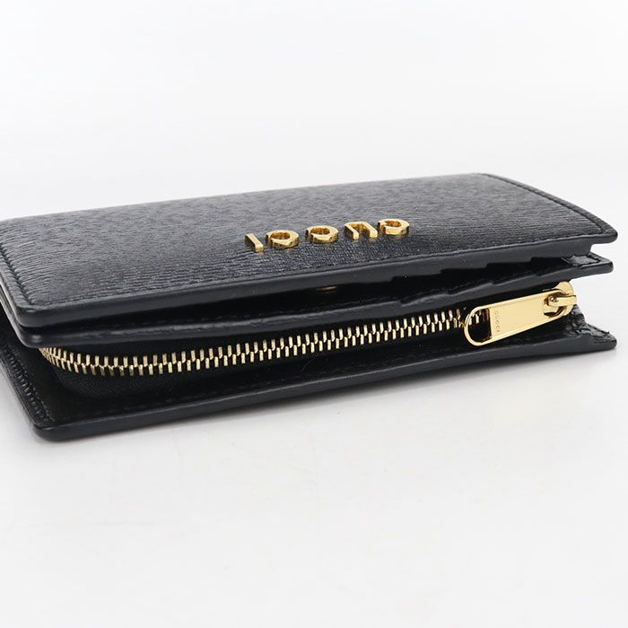 Gucci Zip Around Wallet Script Bifold with Coin Purse Leather