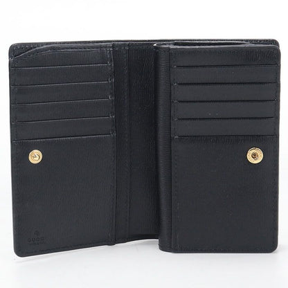 Gucci Zip Around Wallet Script Bifold with Coin Purse Leather