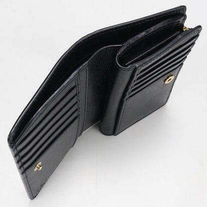 Gucci Zip Around Wallet Script Bifold with Coin Purse Leather