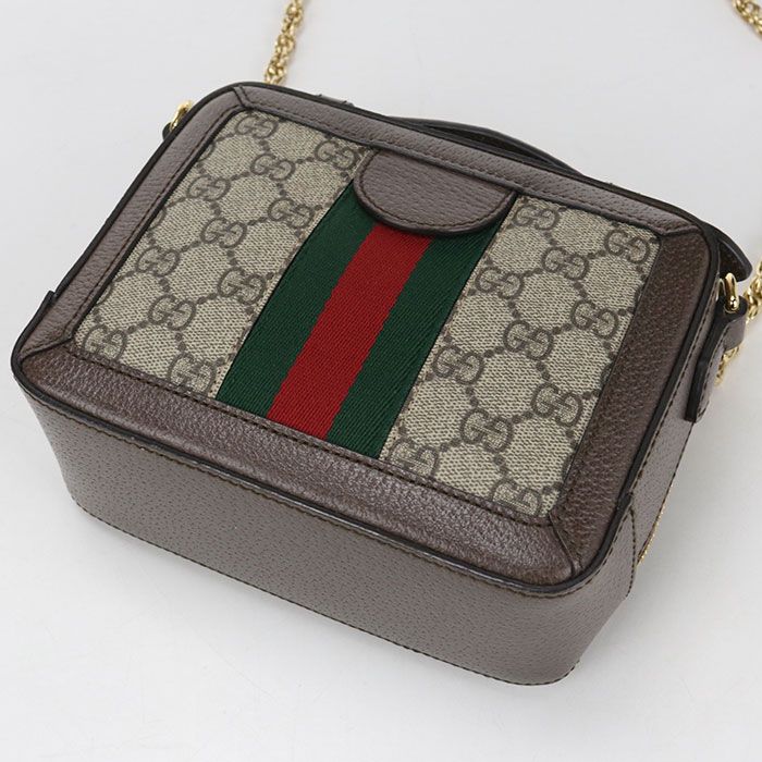 Gucci Chain Ophidia Crossbody Shoulder Bag Leather