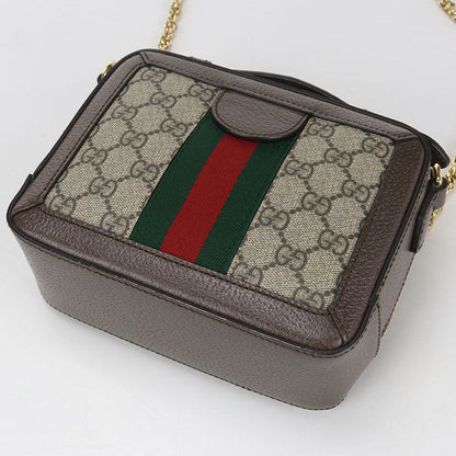 Gucci Chain Ophidia Crossbody Shoulder Bag Leather