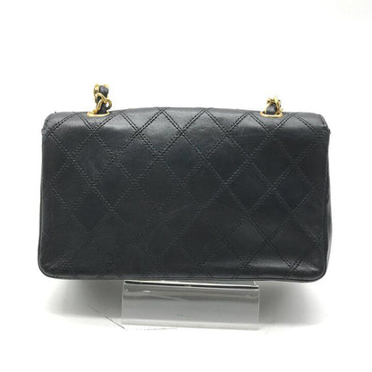 Chanel Big CC Logo Bicolor Lambskin Chain Shoulder Bag Black Purse