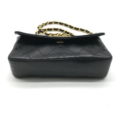Chanel Big CC Logo Bicolor Lambskin Chain Shoulder Bag Black Purse
