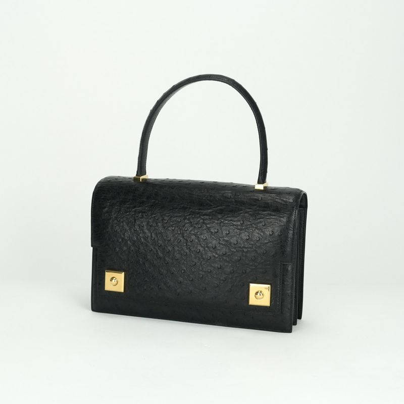 Hermes Piano 25 Tote Noir Black Gold Handbag