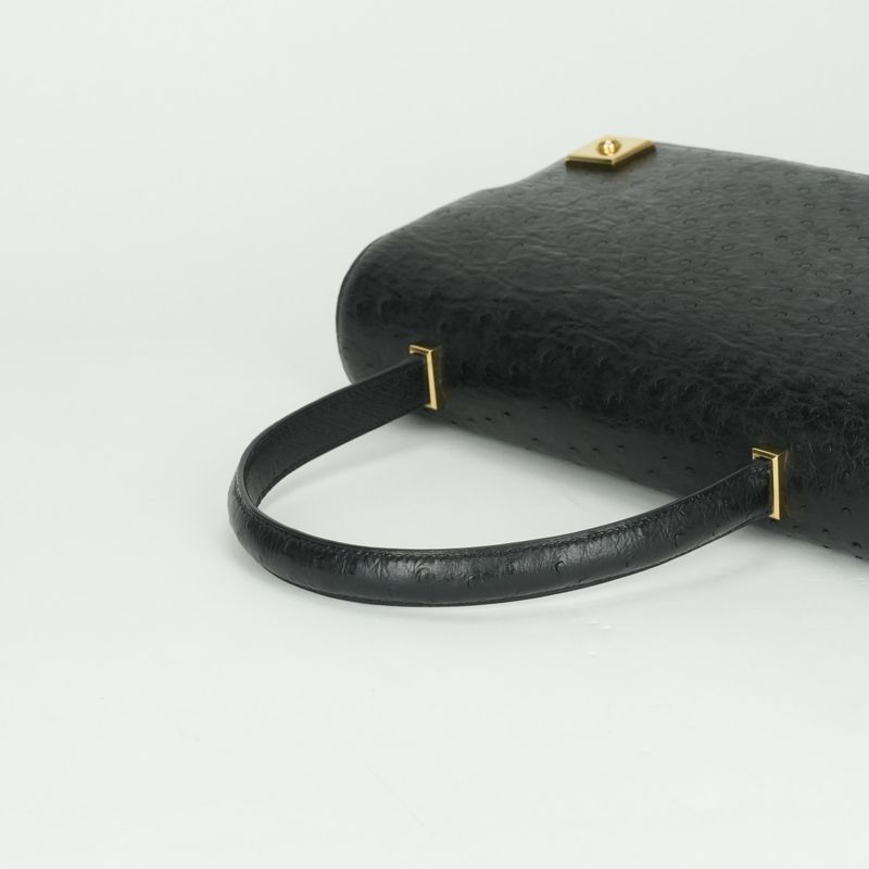 Hermes Piano 25 Tote Noir Black Gold Handbag