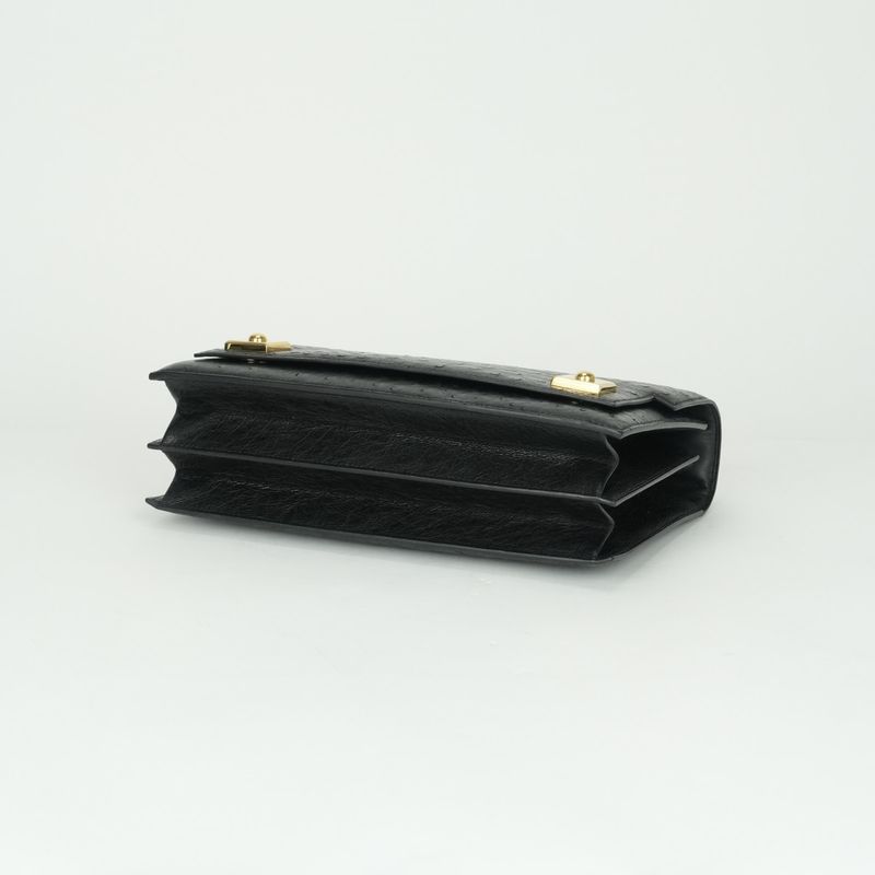 Hermes Piano 25 Tote Noir Black Gold Handbag
