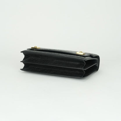 Hermes Piano 25 Tote Noir Black Gold Handbag