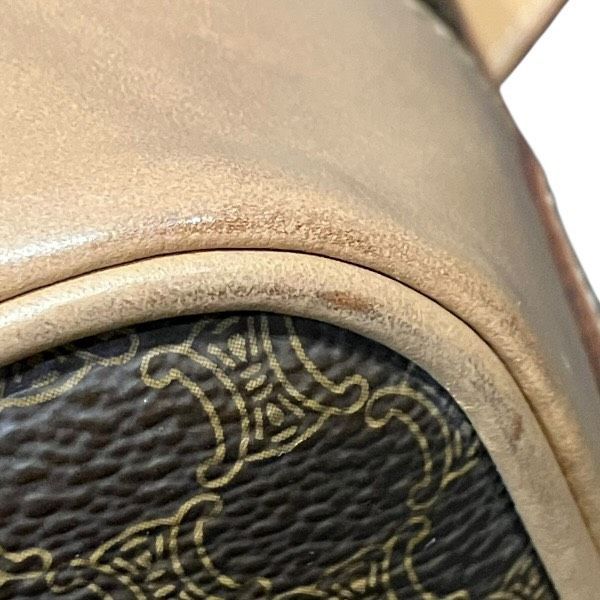 Celine Macadam Drawstring Brown Leather Shoulder Bag
