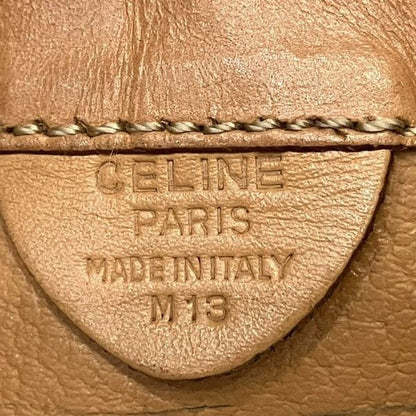 Celine Macadam Drawstring Brown Leather Shoulder Bag