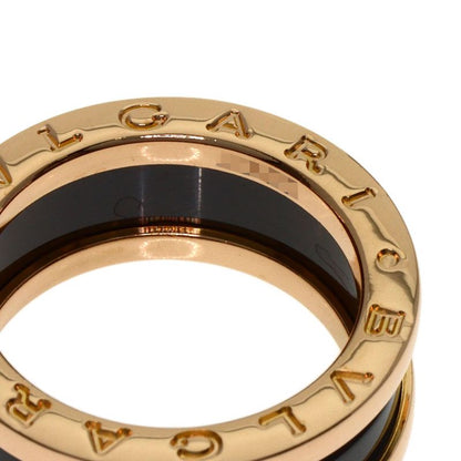 Bvlgari B-zero One Band Black Ceramic 51 Ring 18k Pink Gold