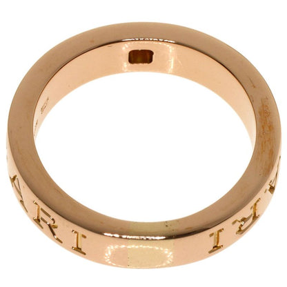 Bvlgari Double Logo Diamond Ring 18k Pink Gold