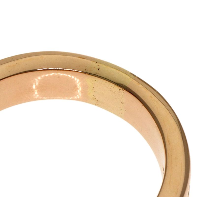 Bvlgari Double Logo Diamond Ring 18k Pink Gold