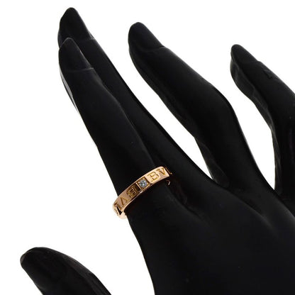Bvlgari Double Logo Diamond Ring 18k Pink Gold