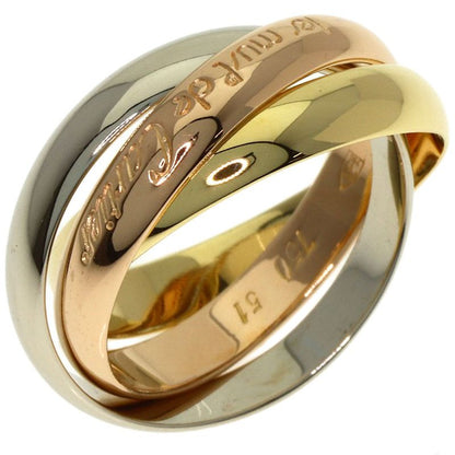 Cartier Trinity 51 Ring 18k Yellow Gold 18k White Pink