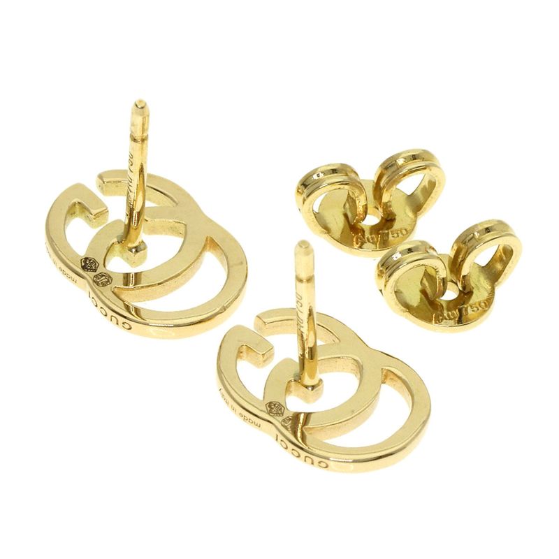 Gucci GG Running Stud Earrings 18k Yellow Gold