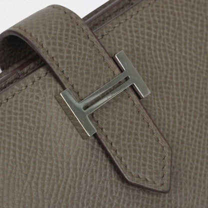 Hermes Bearn Souffle Wallet Etain Gray Silver Veau Epsom