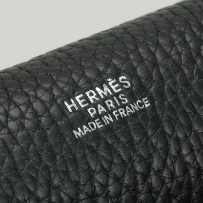 Hermes Victoria Messenger Bag Tote Taurillon Clemence Noir Black