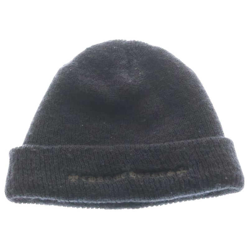 Chrome Hearts Wool Watch Cap CH Plus Embroidery Cap Black Knit Cap Beanie
