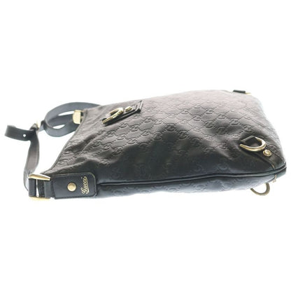 Guccissima Leather Shoulder Bag Black