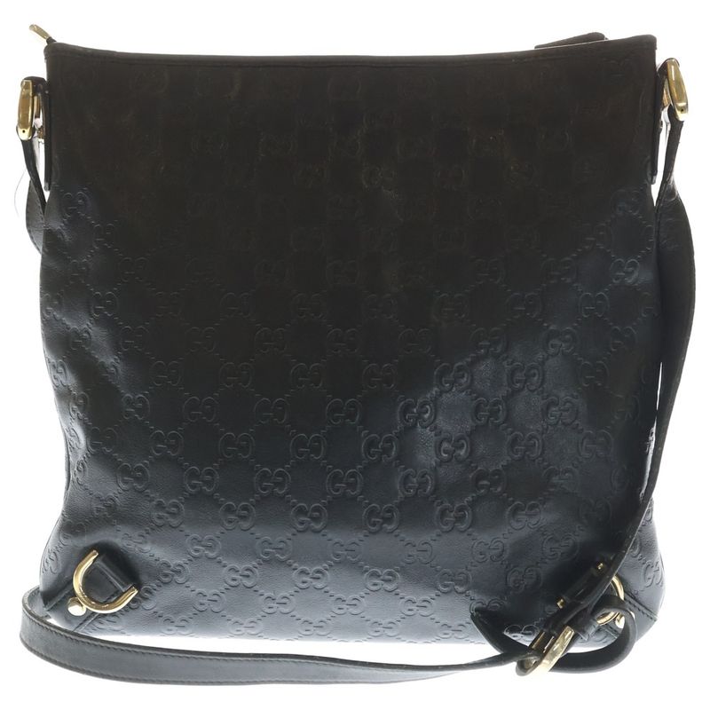 Guccissima Leather Shoulder Bag Black