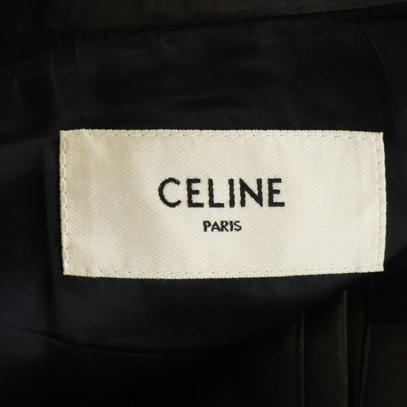 Celine Aviator Soft Drum Lambskin Leather Jacket Black