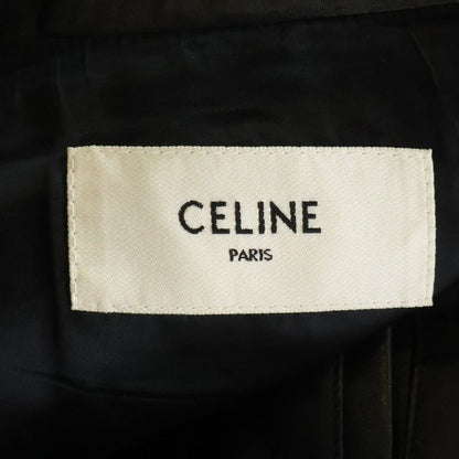 Celine Aviator Soft Drum Lambskin Leather Jacket Black