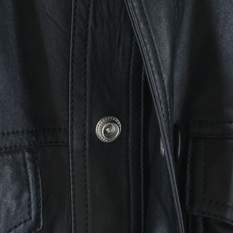 Celine Aviator Soft Drum Lambskin Leather Jacket Black