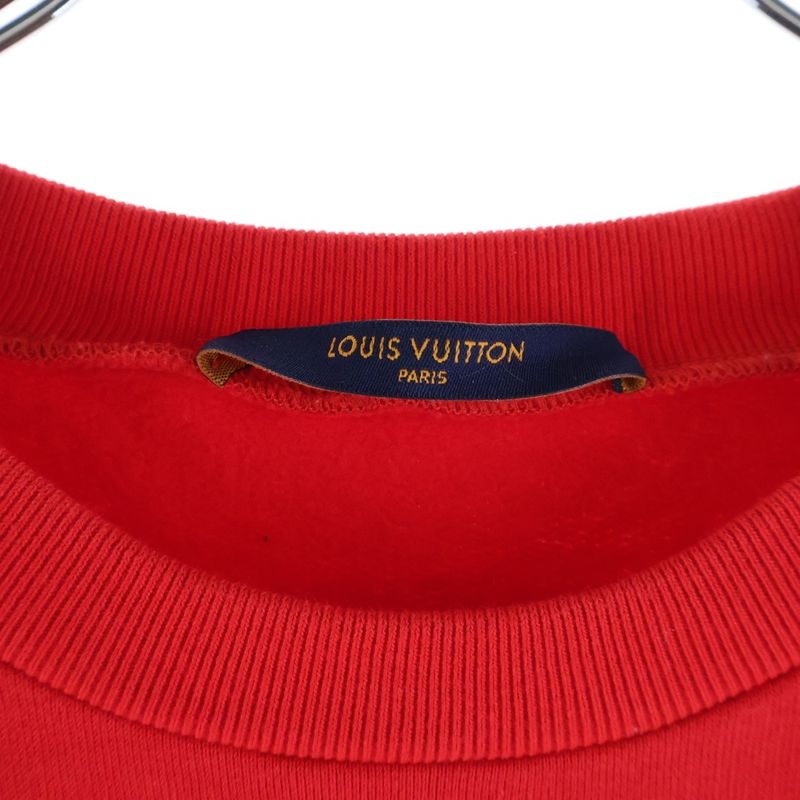 Louis Vuitton Rockers Logo Print Crew Neck Sweatshirt Red