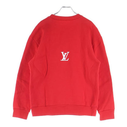 Louis Vuitton Rockers Logo Print Crew Neck Sweatshirt Red