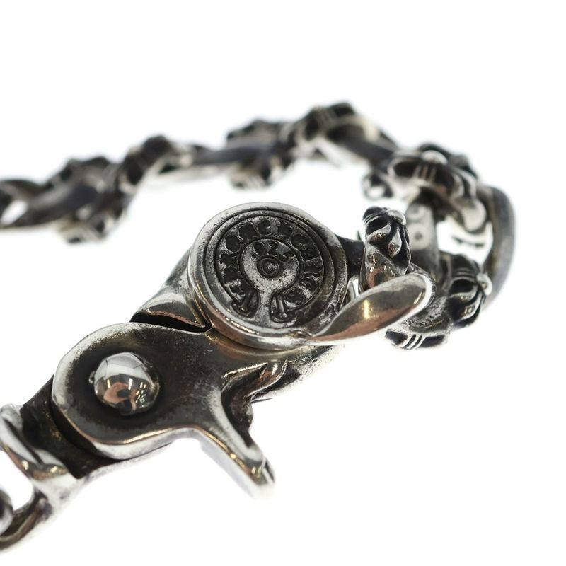 Chrome Hearts Fncy Chn Lnk Fancy Link Clip Bracelet 15 Links Silver