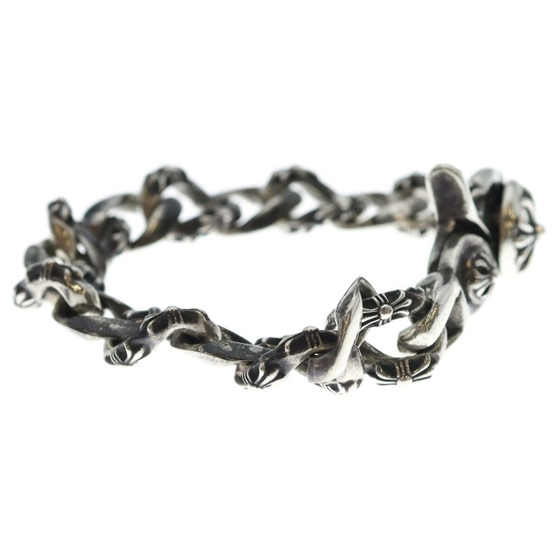 Chrome Hearts Fncy Chn Lnk Fancy Link Clip Bracelet 15 Links Silver