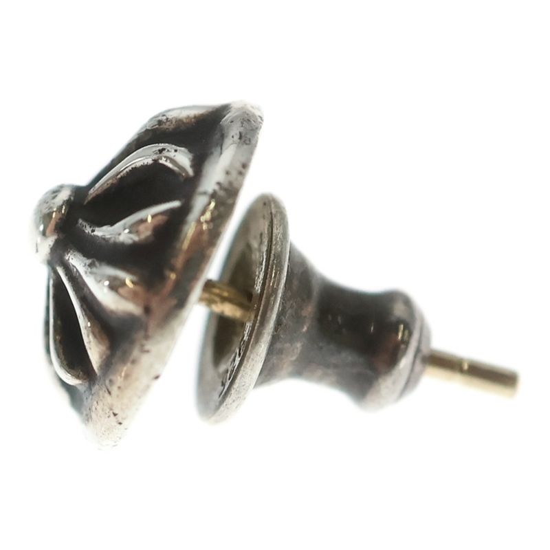 Chrome Hearts Stud Crsbll Cross Ball Earrings Silver