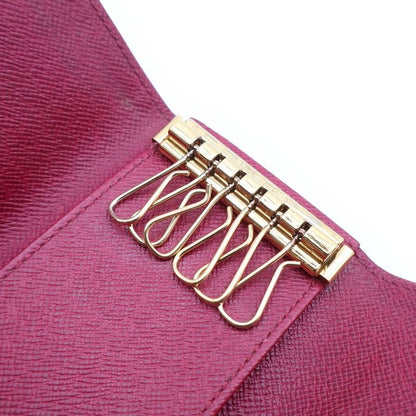 Louis Vuitton Monogram Multicles 6 Fuchsia Key Ring Key Case Bag Charm Brown