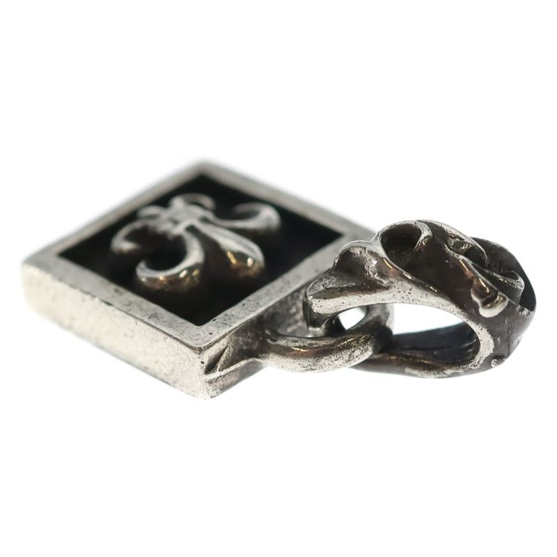 Chrome Hearts Framed BS Fluer Charm Pendant Top Silver