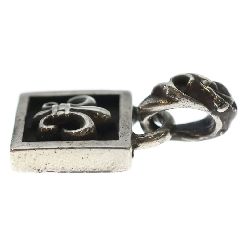 Chrome Hearts Framed BS Fluer Charm Pendant Top Silver