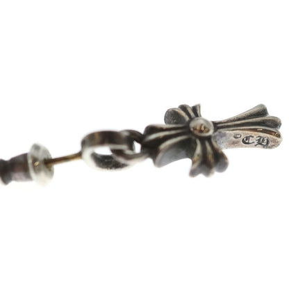 Chrome Hearts Bby Pprchn Baby Fat Cross Drop Earrings Silver