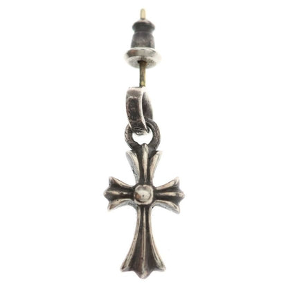 Chrome Hearts Bby Pprchn Baby Fat Cross Drop Earrings Silver