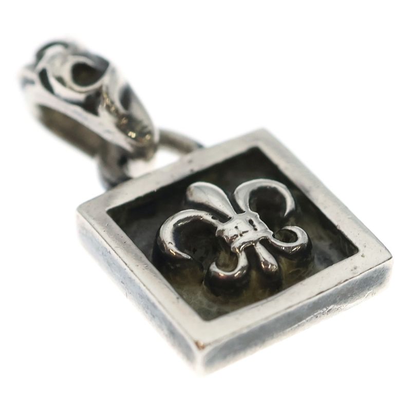 Chrome Hearts Framed BS Fluer Charm Pendant Top Silver