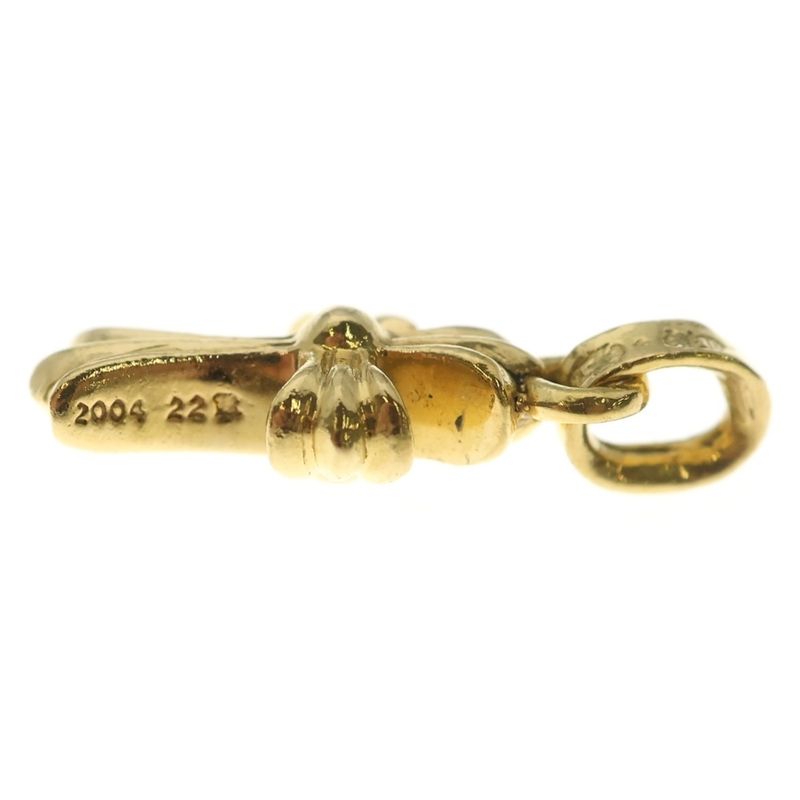 Chrome Hearts 22k Crs Bbyfat Baby Fat Cross Pendant Top Gold