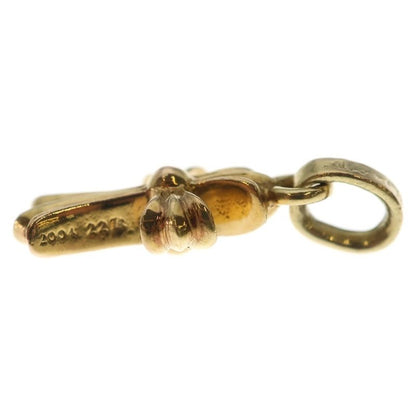Chrome Hearts 22k Crs Bbyfat Baby Fat Cross Pendant Top Gold
