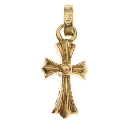 Chrome Hearts 22k Crs Bbyfat Baby Fat Cross Pendant Top Gold