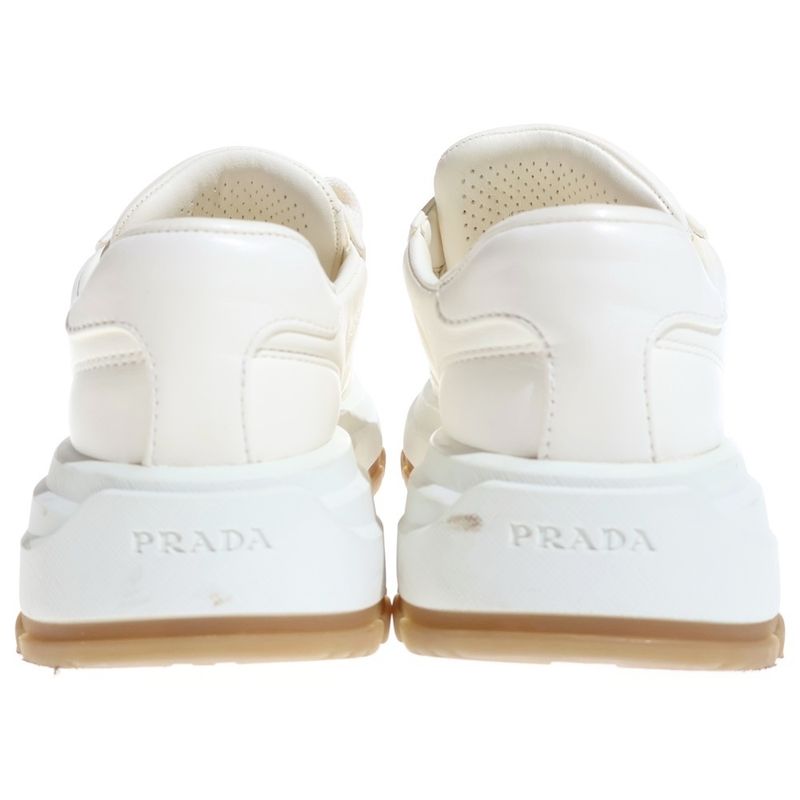 Prada Prax 01 Leather Low Cut Sneakers White