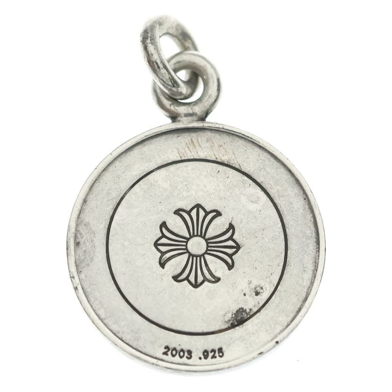 Chrome Hearts Chrm Angl Mdl V1 Angel Medal Charm After Ruby V1 Silver Keychain