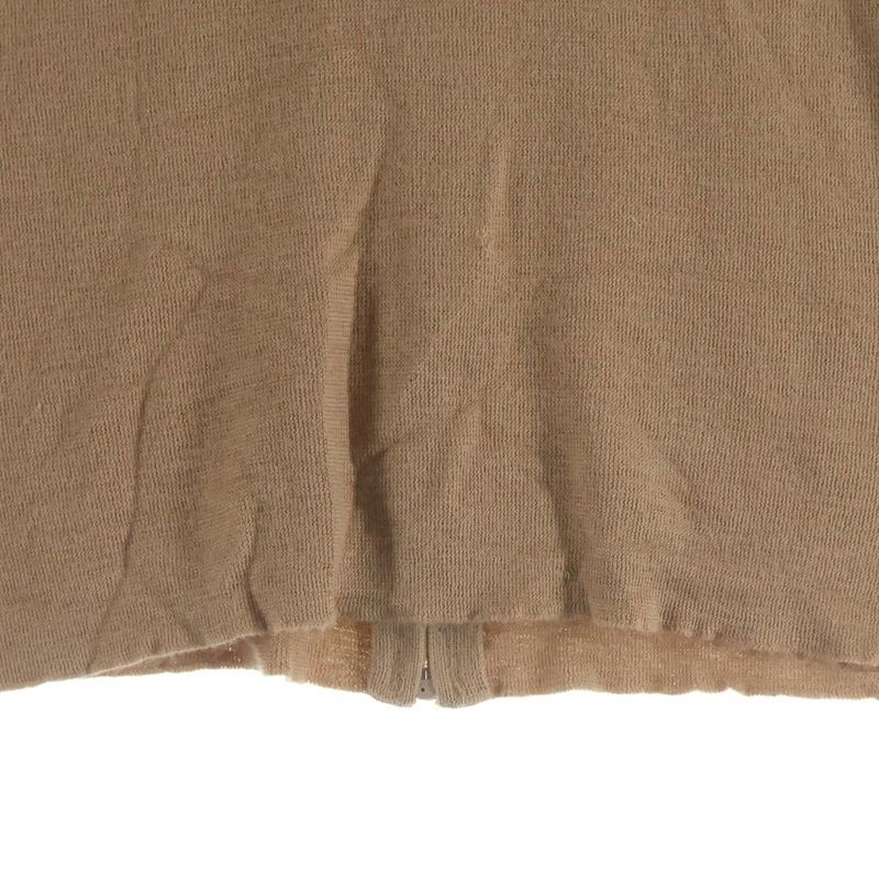 Louis Vuitton Logo Zip Up Cashmere Long Sleeve Cardigan Knit Beige
