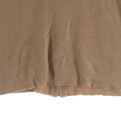 Louis Vuitton Logo Zip Up Cashmere Long Sleeve Cardigan Knit Beige